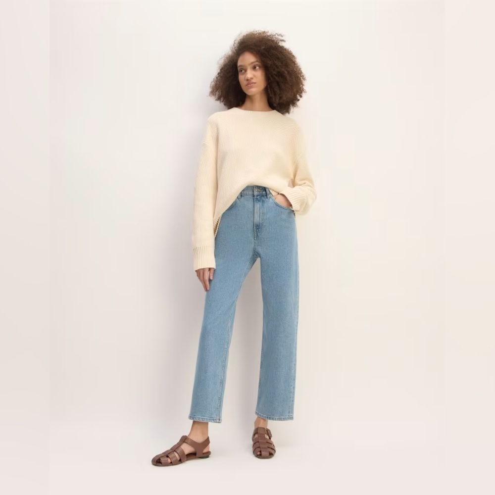 Everlane Organic Cotton The Way-High Jean in Light Indigo